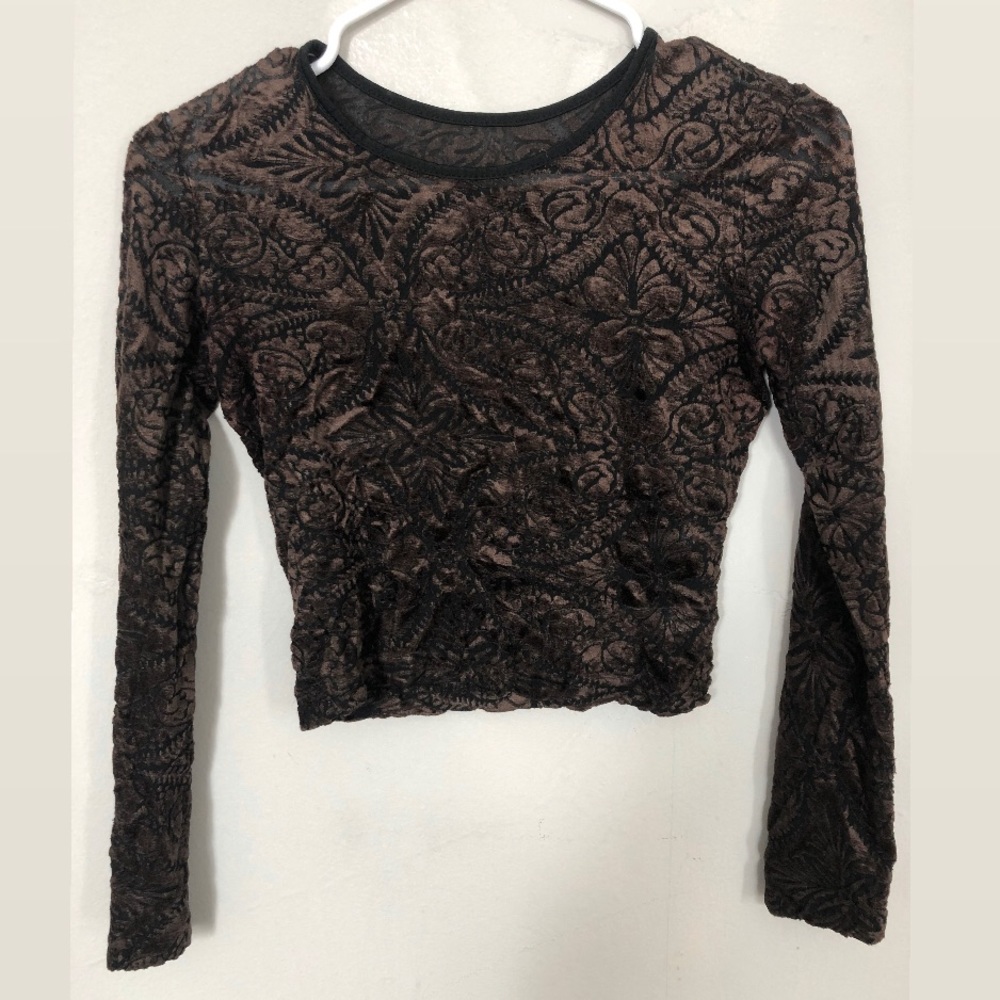 Vintage Velvet Crop Top